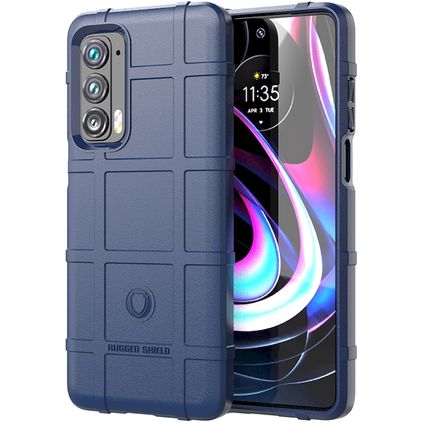 Mobigear Rugged Shield Motorola Edge (2021) Flexibel TPU Skal Stötsäkert - Blå