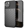 Mobigear Groove iPhone 13 Mini Elastyczne TPU Etui plecki - Czarny