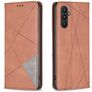 Mobigear Rhombus Slim Samsung Galaxy A24 Cover a libro - Marrone