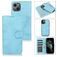 Mobigear Wallet iPhone 13 Pro Funda tipo libro 2 en 1 con carcasa extraíble Cartera - Azul bebé