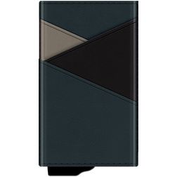 Valenta Snap Leather Card Holder - 9 Cards - Blue