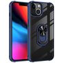 Mobigear Crystal Ring iPhone 14 Pro Fodral Hårdplast Skal med ringhållare - Transparent / Blå