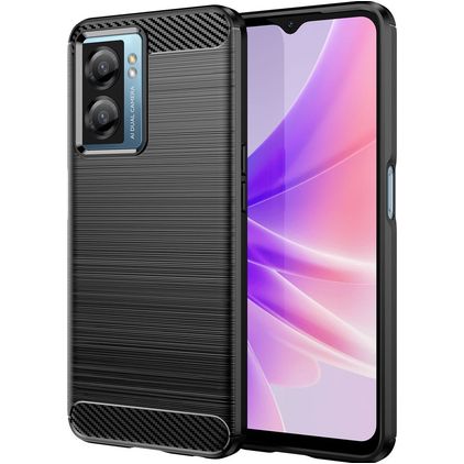 Mobigear Brushed Slim Realme Narzo 50 5G TPU flexível Capa traseira - Preto