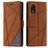 Mobigear Rhombus Samsung Galaxy Xcover 7 Capa livro Carteira - Castanho