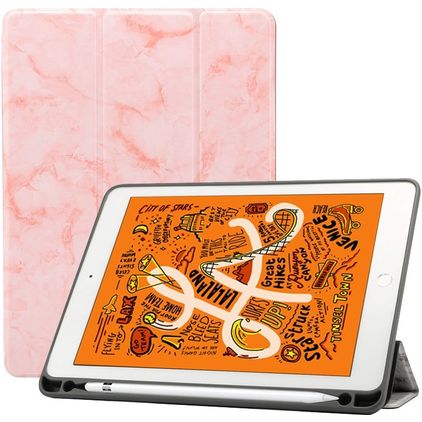 Mobigear Tri-Fold Marble iPad Air 3 (2019) Cover a libro + Portapenna - Rosa