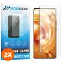 Mobigear Premium Vivo X80 Pro Glas Skærmbeskytter - Case Friendly - Sort (2-pak)