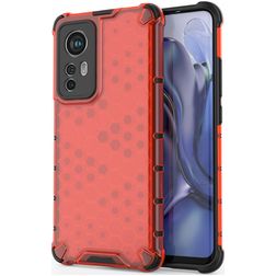 Mobigear Honeycomb Xiaomi 12 Hard Case Back cover Shockproof - Red