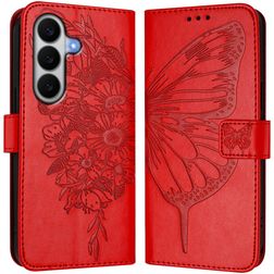 Mobigear Butterfly Samsung Galaxy A27 Wallet case - Red