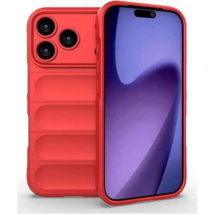 Mobigear Bumpy iPhone 18 Pro Flexibel TPU Skal - Röd