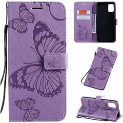 Mobigear Butterfly Samsung Galaxy A51 Wallet case - Purple