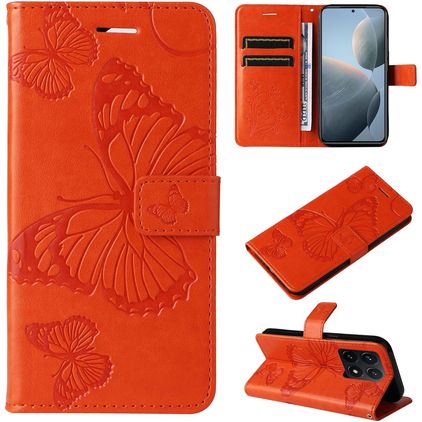 Mobigear Butterfly Xiaomi 14T Funda tipo libro Cartera - Naranja