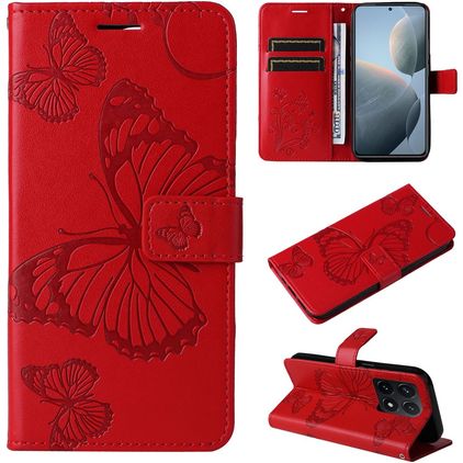 Mobigear Butterfly Xiaomi 14T Funda tipo libro Cartera - Rojo