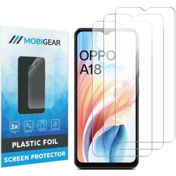 Mobigear OPPO A18 Skärmskydd Skyddsfilm - Skalvänligt (3-pack)