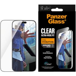 PanzerGlass Ultra Wide Fit iPhone 18 Pro Max Cristal templado Protector de pantalla - Compatible con fundas + Marco de instalación