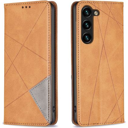 Mobigear Rhombus Slim Samsung Galaxy S25 Plus Lompakkokotelo - Konjakki