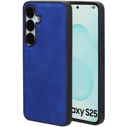 Mobiparts Classic Samsung Galaxy S25 MagSafe TPU / Skóra ekologiczna Etui plecki - Sapphire Blue