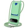 Mobigear Lanyard Card Google Pixel 11 Pro XL Silicona Funda con cuerda y tarjetero - Verde