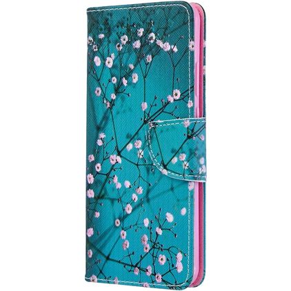 Mobigear Design Huawei P40 Pro Pungetui med Seddelrum - Almond Blossoms