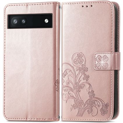 Mobigear Clover Google Pixel 6a Plånboksfodral med sedelfack - Roséguld