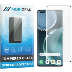 Mobigear Premium HONOR Magic 4 Pro Härdat glas Skärmskydd - Skalvänligt - Svart