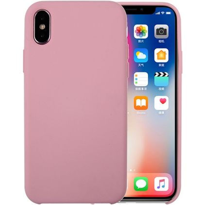 Mobigear Colors iPhone X Silicone Capa traseira - Rosa