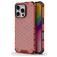 Mobigear Honeycomb iPhone 16 Pro Max Hardcase Back cover Antiurto - Rosso