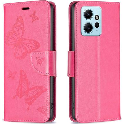 Mobigear Butterfly Xiaomi Redmi Note 12 Funda tipo libro Cartera - Magenta