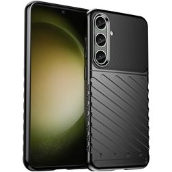 Mobigear Groove Samsung Galaxy S24 Plus Flexibilní TPU Zadní kryt - Černá