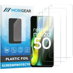 Mobigear Realme Narzo 50 5G Película de ecrã em plástico - Compatível com capas (Pack de 3)