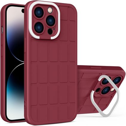 Mobigear Cube iPhone 14 Pro Hardcase Back cover con supporto - Rosso