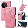 Mobigear Butterfly OnePlus 11 Funda tipo libro Cartera - Rosa