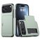 Mobigear Card iPhone 18 Pro Fodral Hårdplast Skal Stötsäkert med korthållare - Dark Green