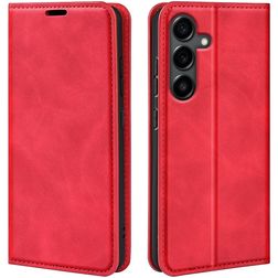 Mobigear Retro Slim Samsung Galaxy S25 FE Lompakkokotelo + Setelitasku - Punainen
