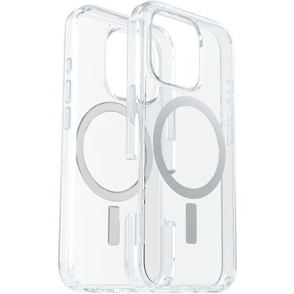 OtterBox Symmetry Plus Transparente iPhone 16 Pro MagSafe Funda Plástico rígido Carcasa Antigolpes - Transparente