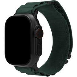Mobilize Alpine Nailon Apple Watch Ranneke Solki - 49/46/45/44 mm - Tummanvihreä