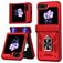 Mobigear Armor ring Samsung Galaxy Z Flip 7 FE Funda Plástico rígido Carcasa Antigolpes con anillo - Rojo