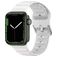 Mobigear Bumpy Silicone Apple Watch Cinturino Fibbia ad ardiglione - 42/41/40/38 mm - Bianco