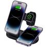 Mobigear MagCharge 3in1 MagSafe + Qi Charging Station for Smartphone & Apple Watch - Black