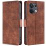 Mobigear Croco OPPO Reno 8 5G Cover a libro portafoglio - Marrone