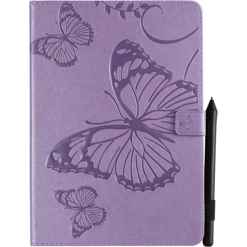 Mobigear Butterfly iPad 7 (2019) Funda tipo libro + Portalápices - Morado