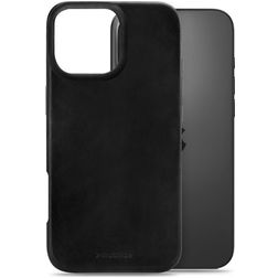 Mobilize Premium iPhone 16 Pro Max MagSafe Pele genuína Capa traseira - Preto