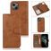 Mobigear Wallet iPhone 13 Pro Max Cover a libro 2 in 1 con guscio estraibile a portafoglio - Marrone