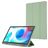 Mobigear Tri-Fold Gel Samsung Galaxy Tab A9 Plus (2023) TPU / Cuero sintético Funda tipo libro + Portalápices - Verde
