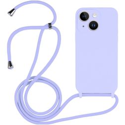 Mobigear Lanyard iPhone 14 Plus Silikon Skal med rem - Lila