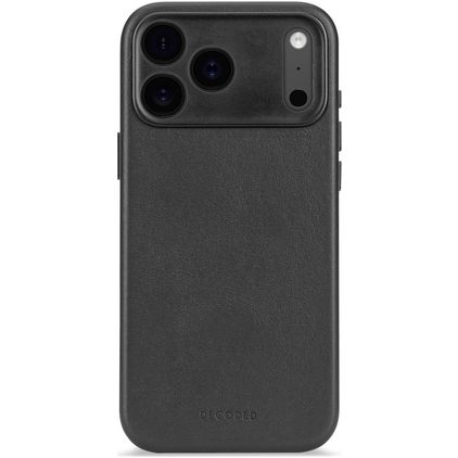 Decoded iPhone 17 Pro Max Aito nahka Suojakuori Iskunkestävä - Musta