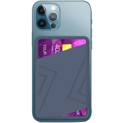 Pouzdro na karty Mobigear Wallet Pouch Silikon - Počet karet: 2 - Kompatibilní s MagSafe - Modrá