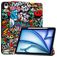 Mobigear Tri-Fold iPad Air 13 polegadas (2026) Capa livro + Suporte para caneta stylus - Graffiti