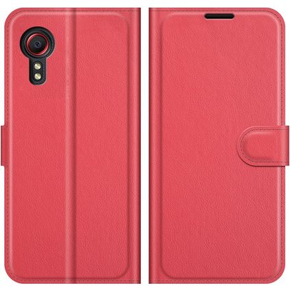 Mobigear Classic Samsung Galaxy Xcover 5 Pungetui med Seddelrum - Rød