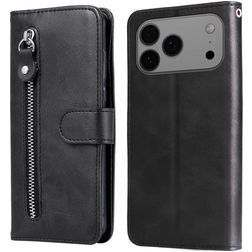 Mobigear Zipper iPhone 18 Pro Max Pungetui med Seddelrum - Sort