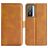 Mobigear Slim Magnet Vivo Y76 Wallet case - Cognac
